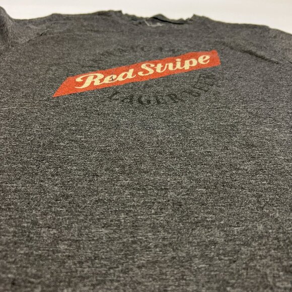 Red Stripe Beer T-Shirt Dark Gray Heather Medium - Picture 3 of 7